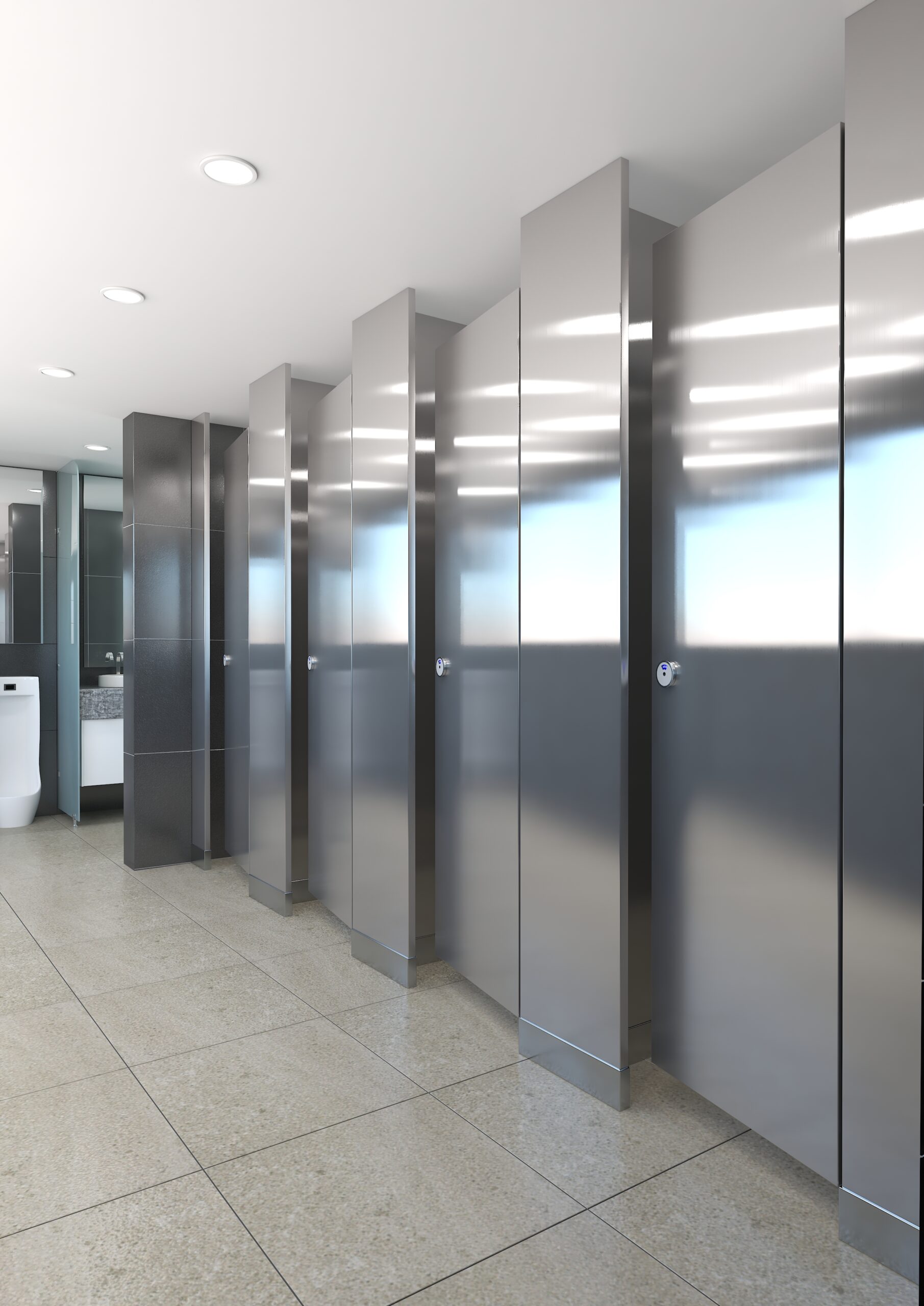 천안 화장실 칸막이 시공 후기: 스테인리스 스틸(Stainless Steel) 큐비클로 완성한 공간의 품격