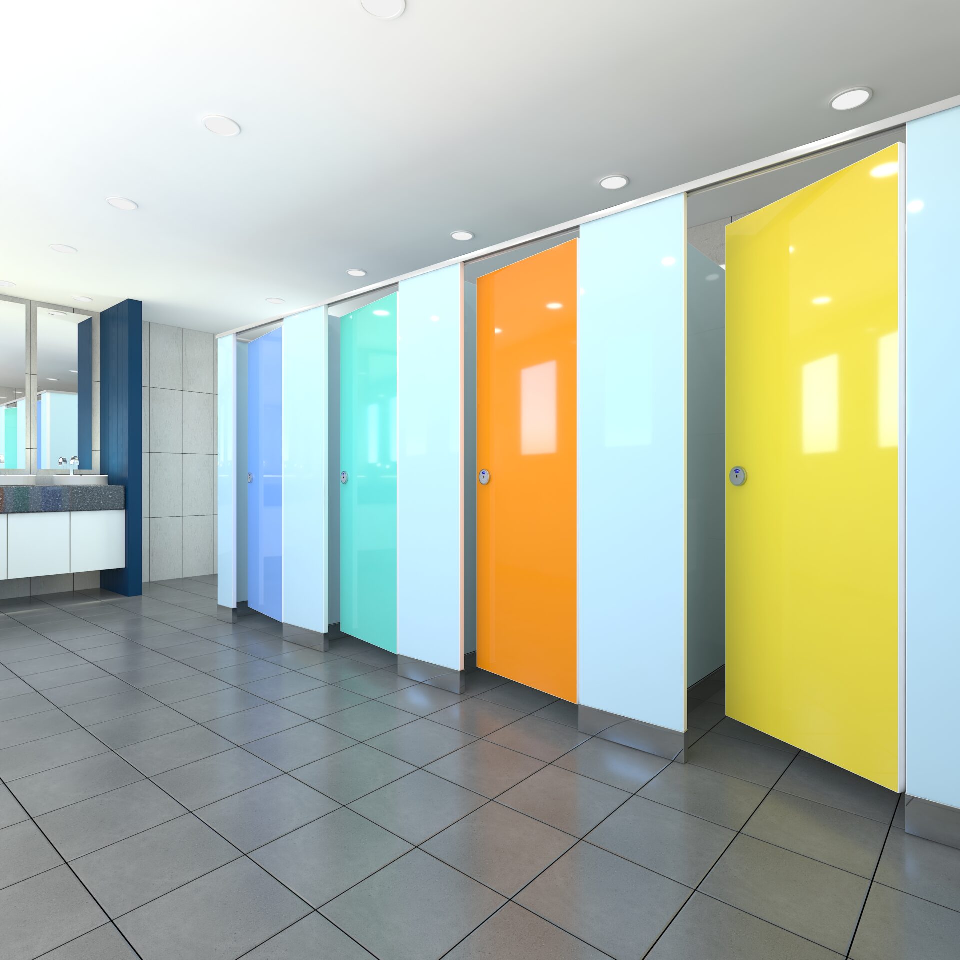 화장실 칸막이 하이그로시 이미지