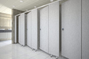 파주 큐비클 모던한 그레이 색상 화장실 칸막이 시공 사례