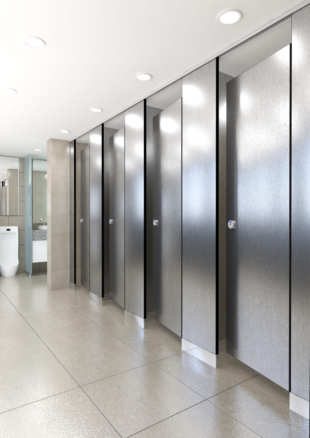 큐비클 스펙 다크메탈이 적용된 3d 이미지