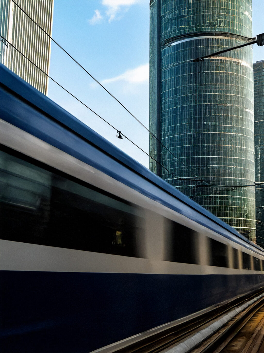 도심을 달리는 열차