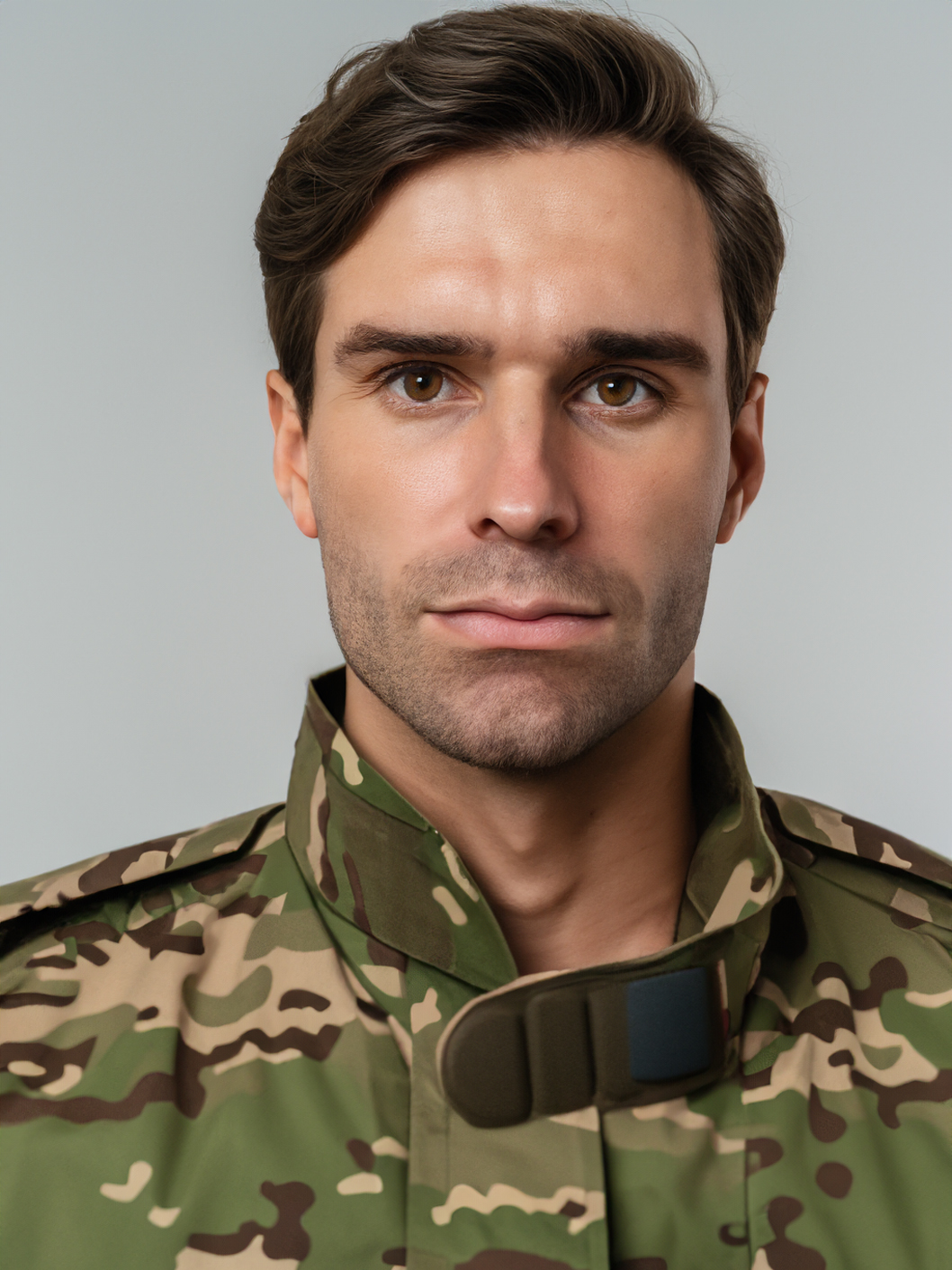 군복을 입은 군인 모습