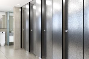 용인시(용인) 큐비클 프리미엄 다크 메탈 화장실 칸막이 설치 시공