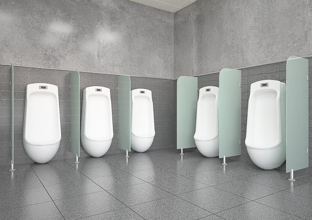 소변기 칸막이 에칭강화 유리