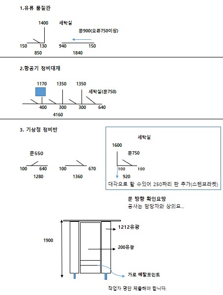 현장 구역별 도면