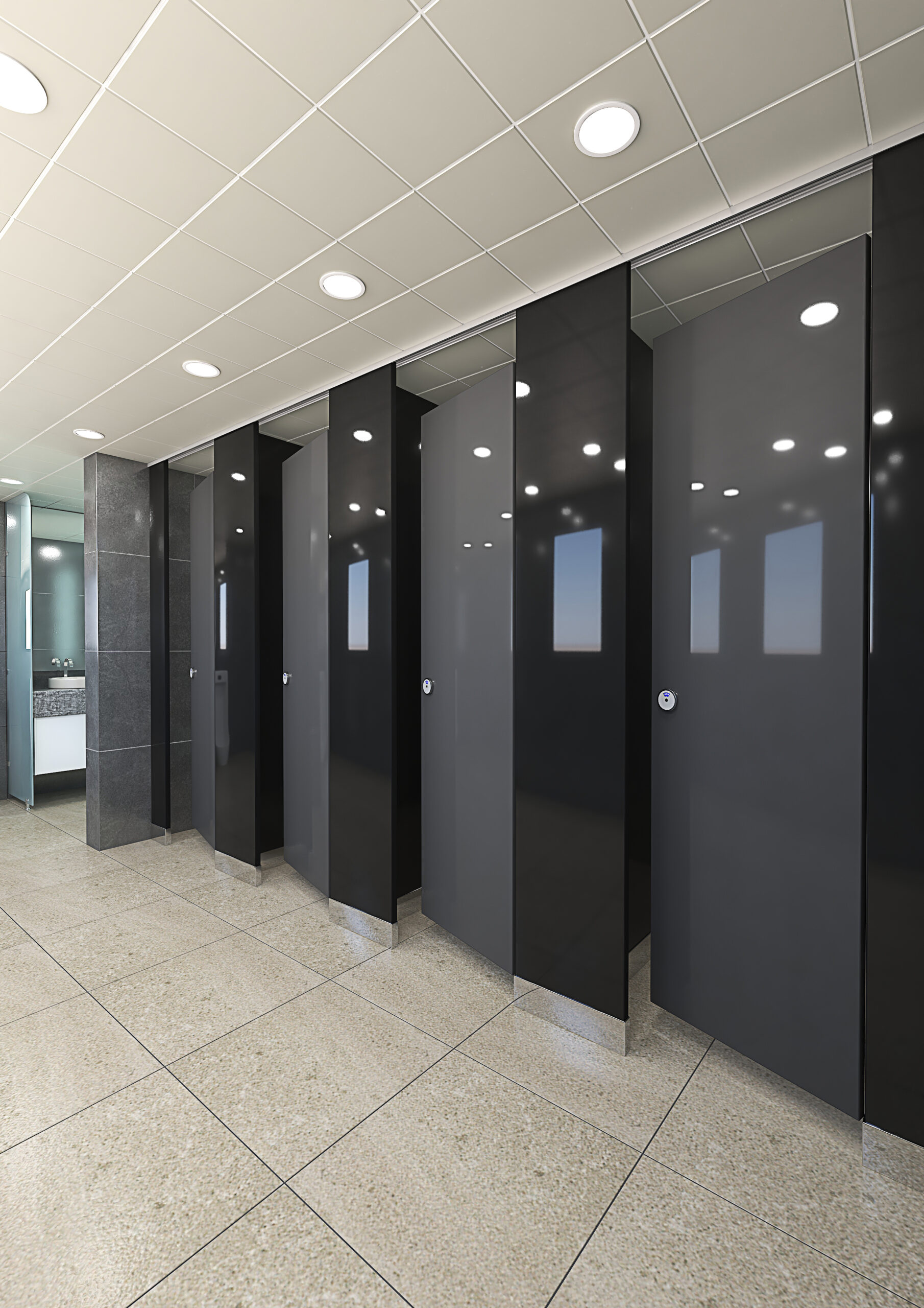 블랙 계열의 큐비클