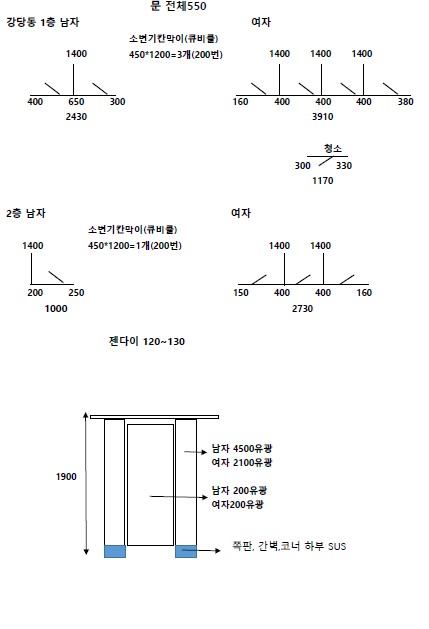 현장 실사 후 도면